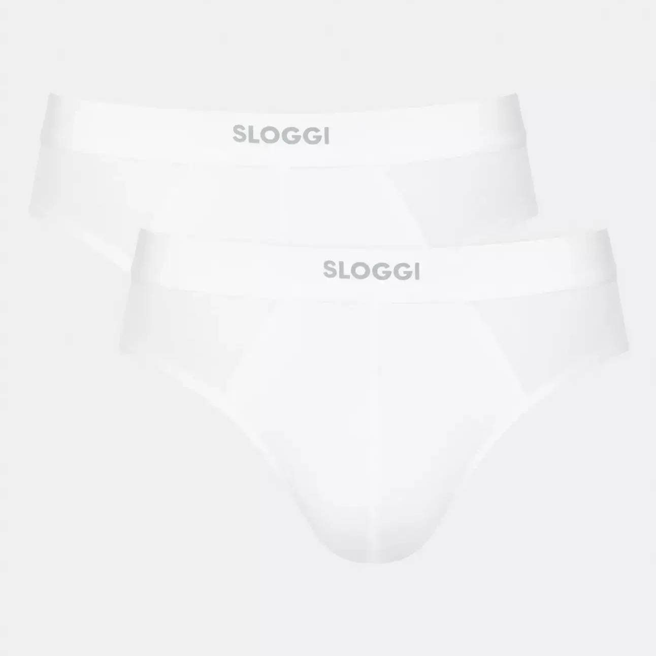 Sloggi Men's EVER Ease 2 Pack Midi Briefs - White