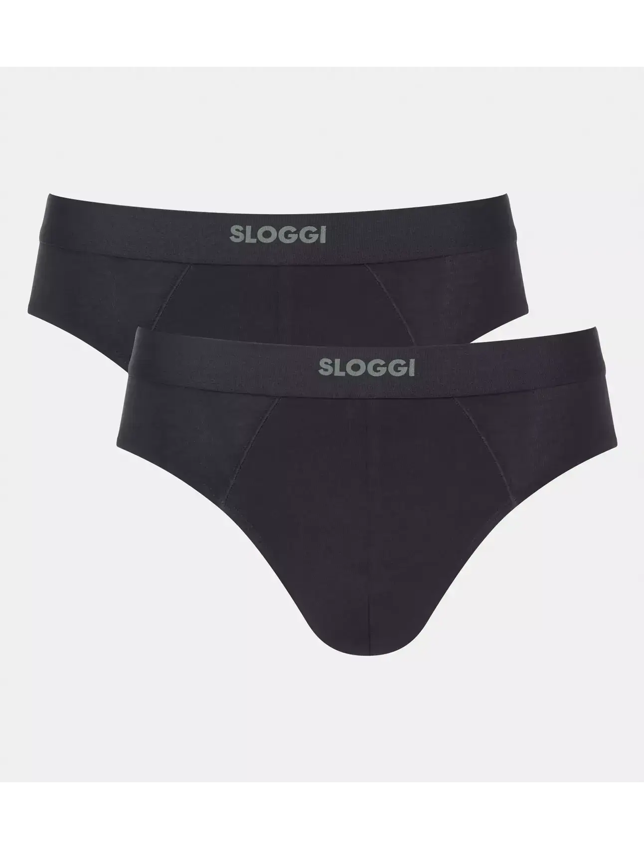 Sloggi Men's EVER Ease 2 Pack Midi Briefs - Black