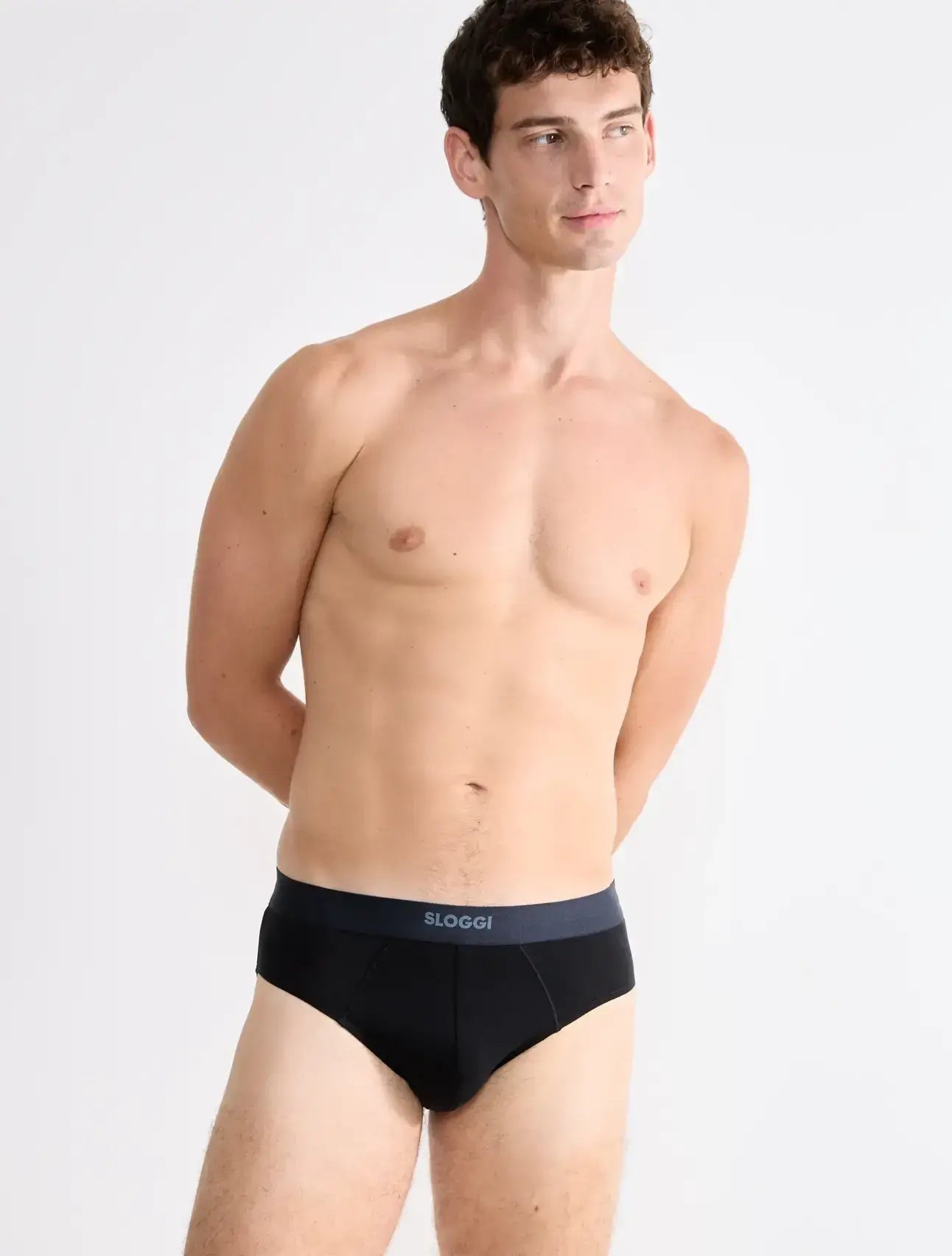 Sloggi Men's EVER Ease 2 Pack Midi Briefs - Black