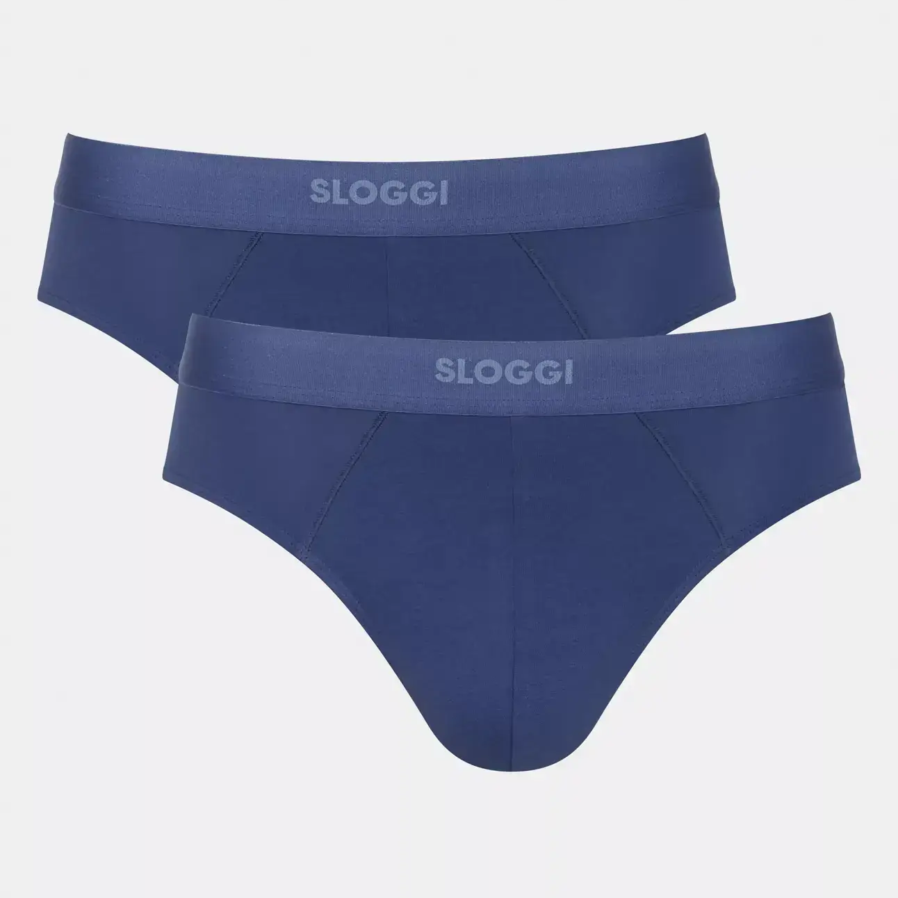 Sloggi Men's EVER Ease 2 Pack Midi Briefs - Deep Cobalt
