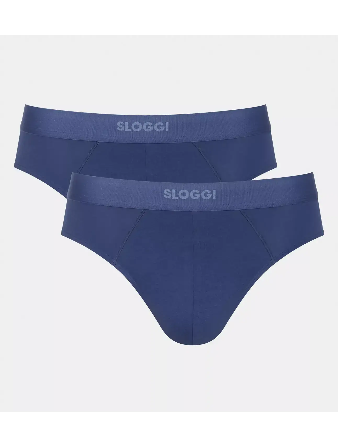 Sloggi Men's EVER Ease 2 Pack Midi Briefs - Deep Cobalt