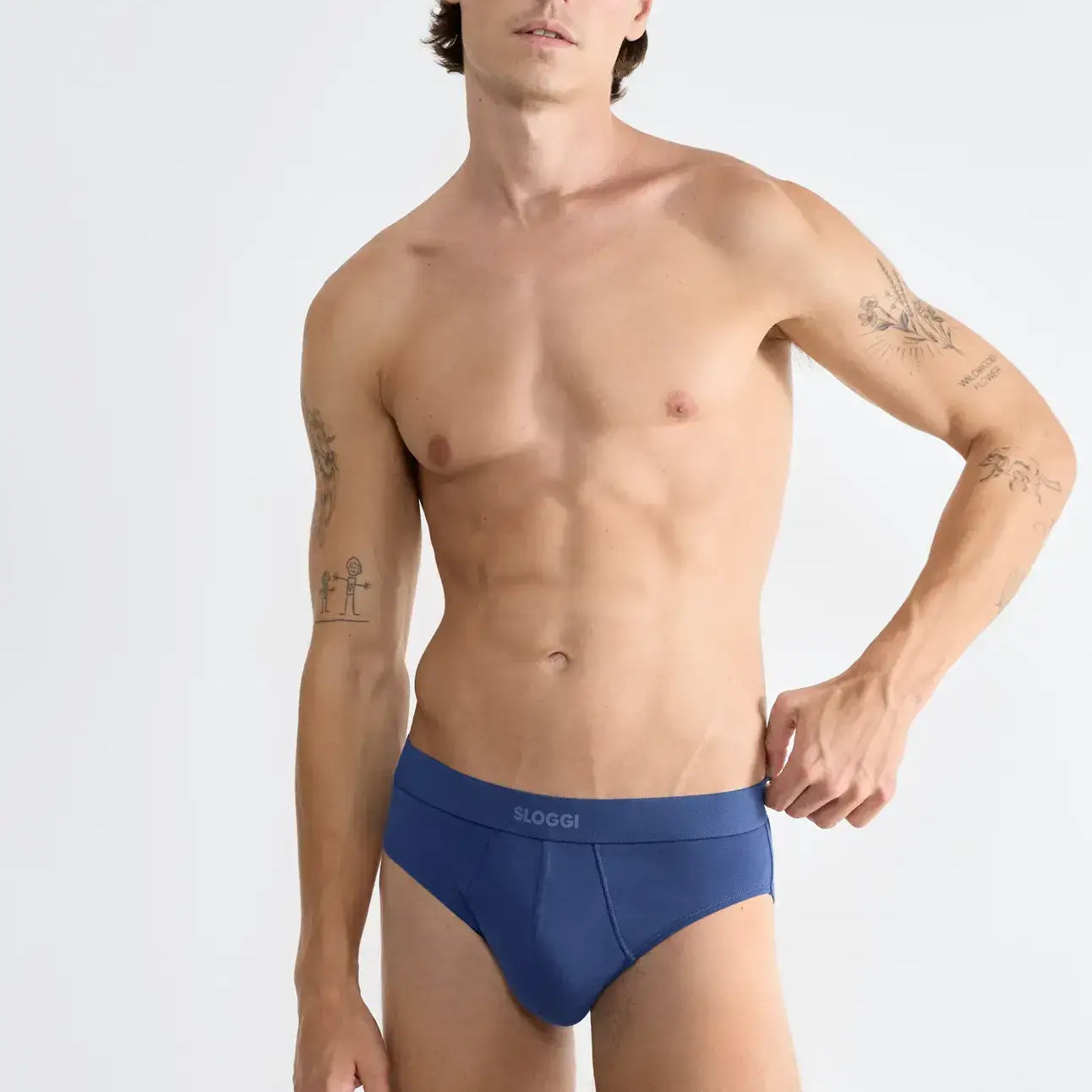 Sloggi Men's EVER Ease 2 Pack Midi Briefs - Deep Cobalt
