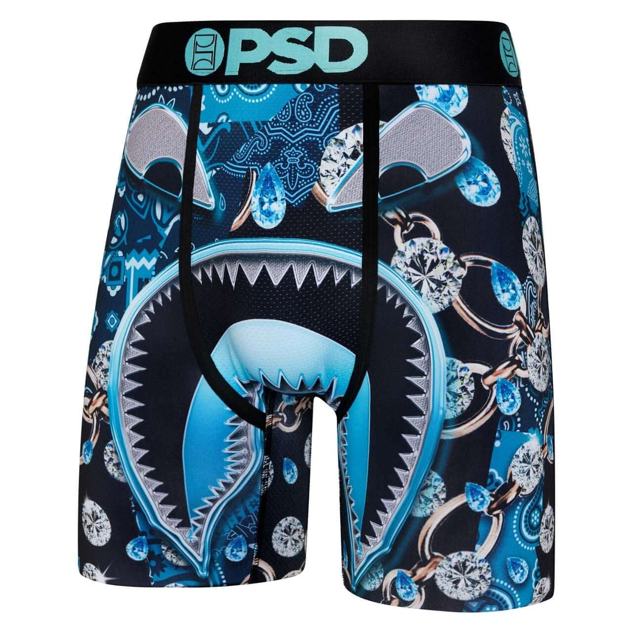 PSD Men's Warface Merchant 7" Boxer Briefs – Blue | Breathable 4-Way Stretch