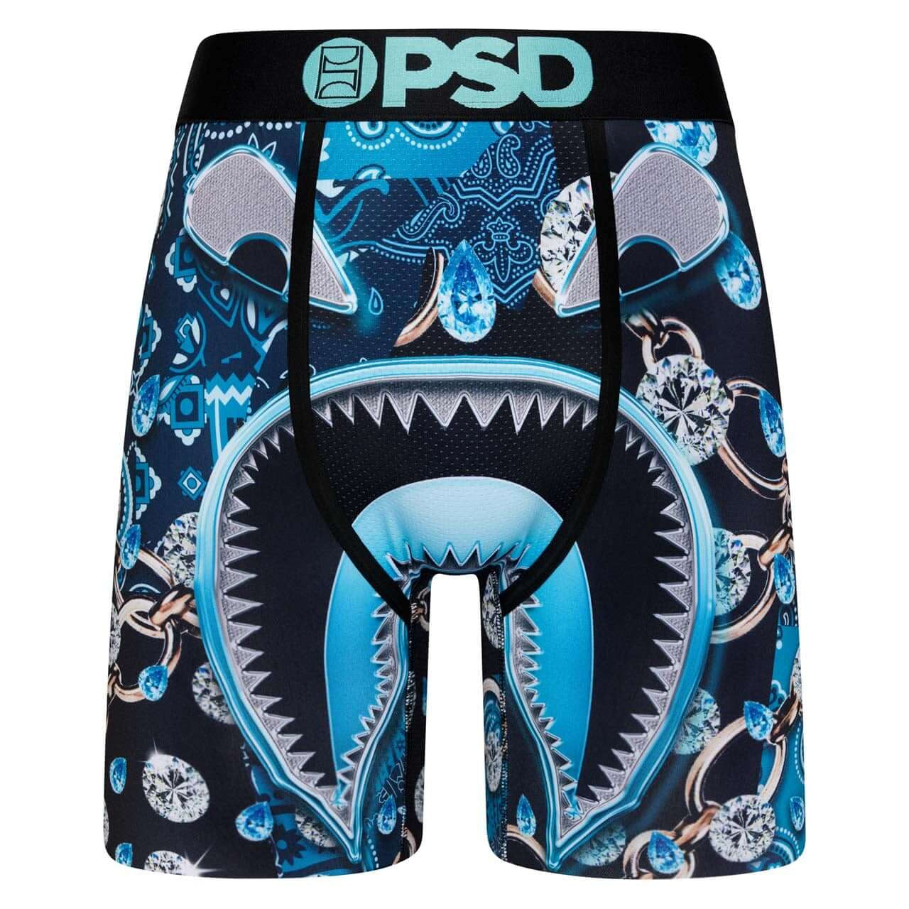 PSD Men's Warface Merchant 7" Boxer Briefs – Blue | Breathable 4-Way Stretch