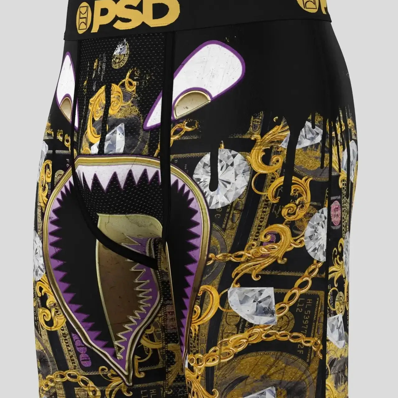 PSD Men's Warface Money Hungry 7" Boxer Briefs -Gold Multi