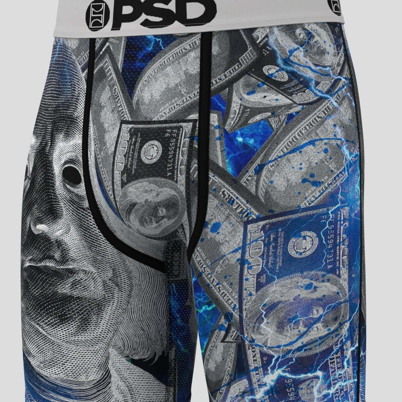 PSD Benji Chrome 7" Boxer Briefs - Breathable MicroMesh Pouch Stretch
