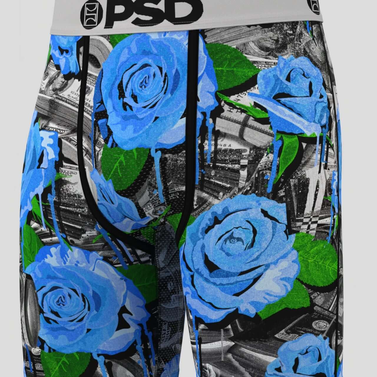 PSD Rose Dripin 7" Boxer Briefs - Breathable MicroMesh Pouch