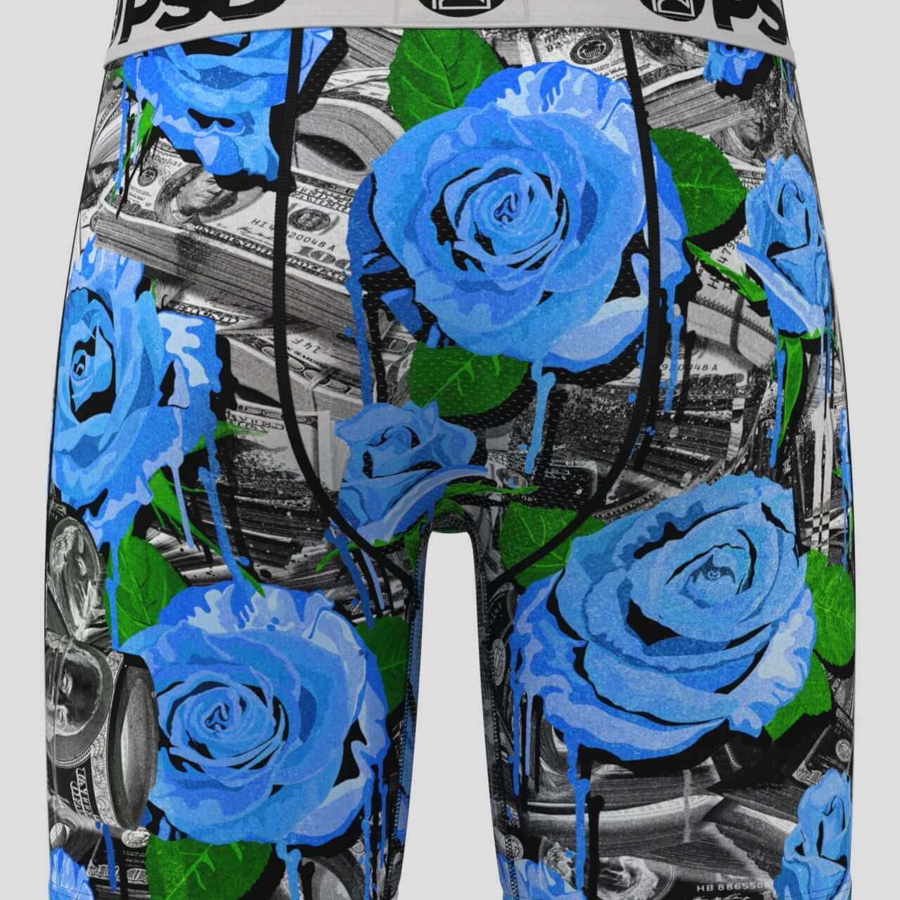 PSD Rose Dripin 7" Boxer Briefs - Breathable MicroMesh Pouch