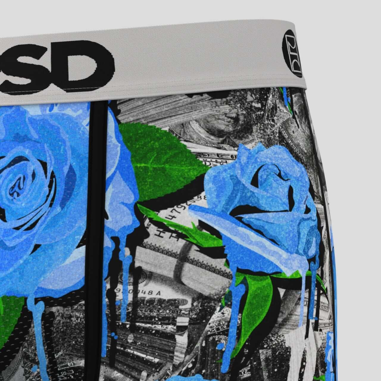 PSD Rose Dripin 7" Boxer Briefs - Breathable MicroMesh Pouch