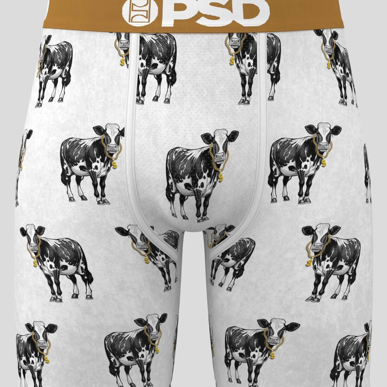 PSD Underwear 7" Boxer Briefs - Breathable MicroMesh Pouch, Cash Cow