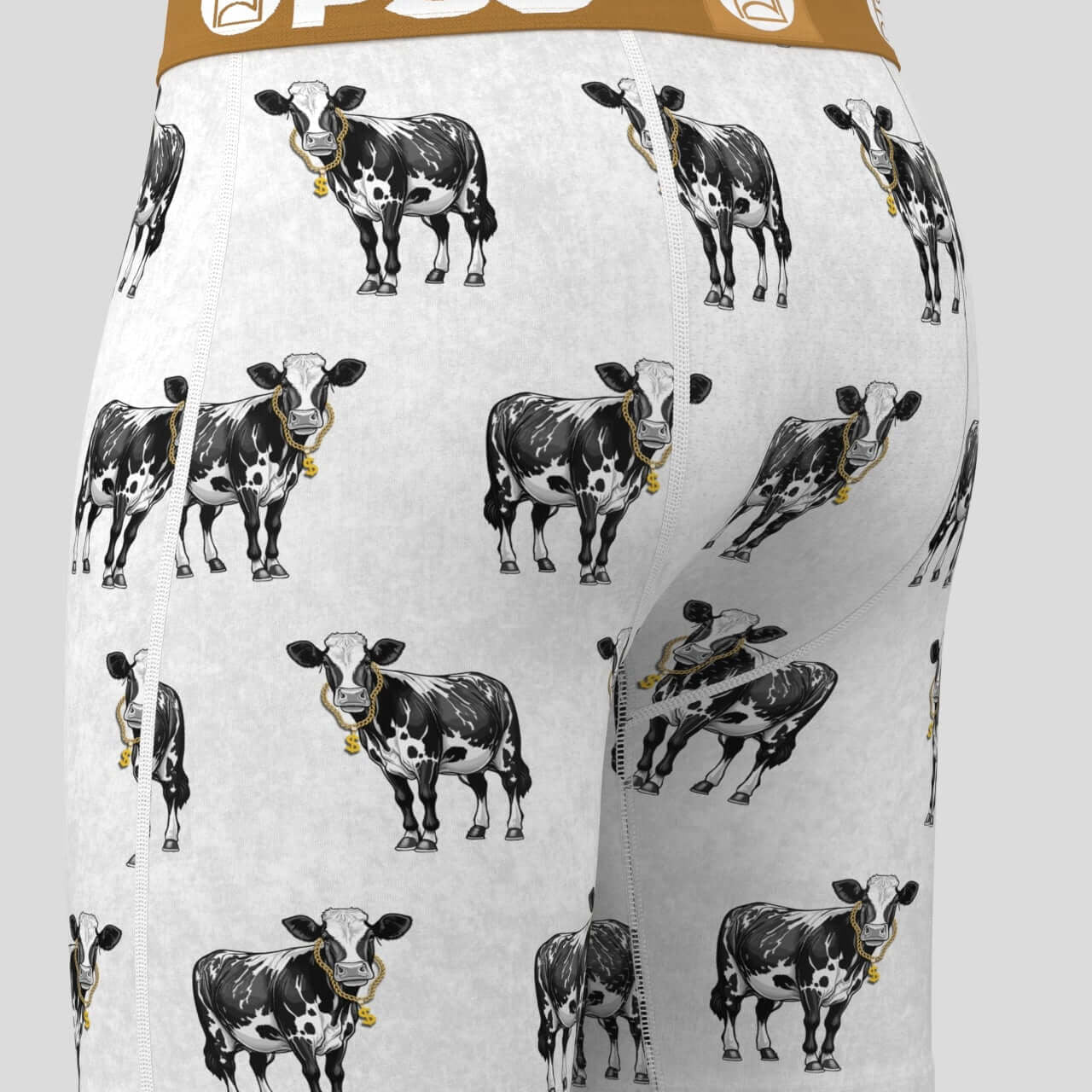 PSD Underwear 7" Boxer Briefs - Breathable MicroMesh Pouch, Cash Cow