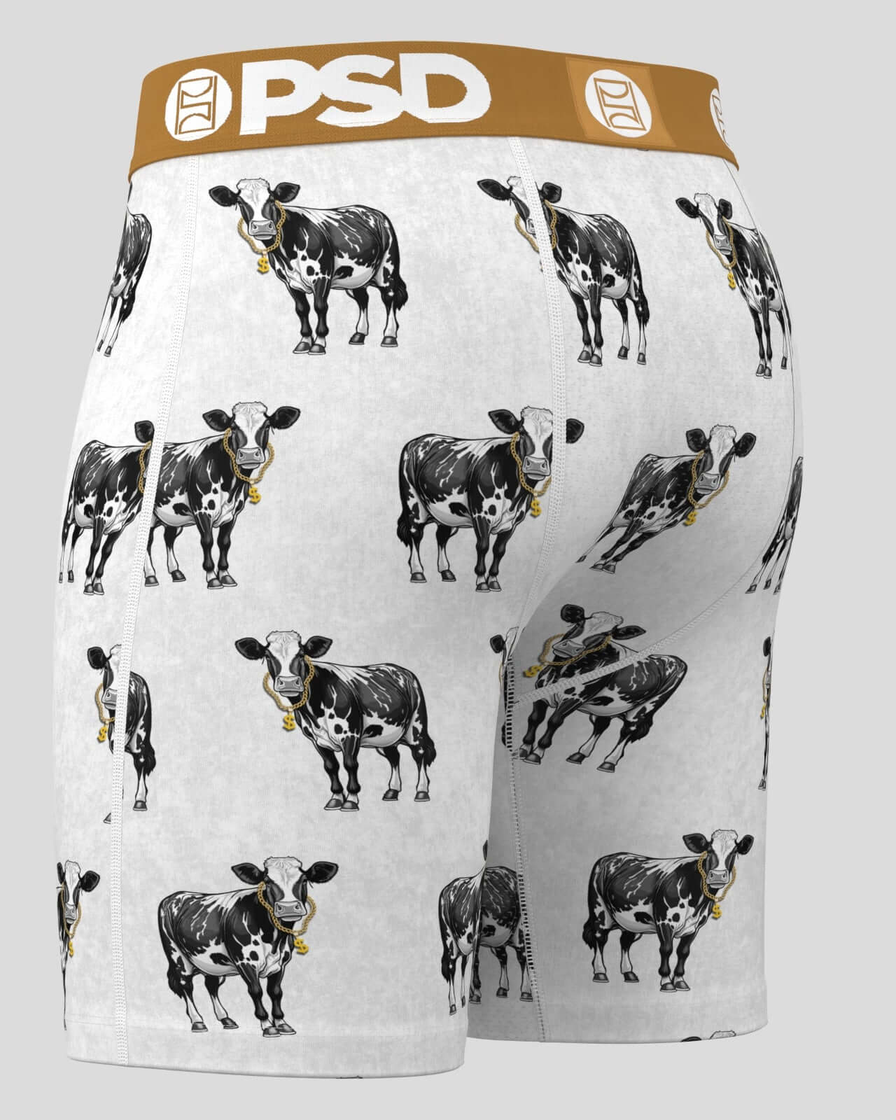 PSD Underwear 7" Boxer Briefs - Breathable MicroMesh Pouch, Cash Cow