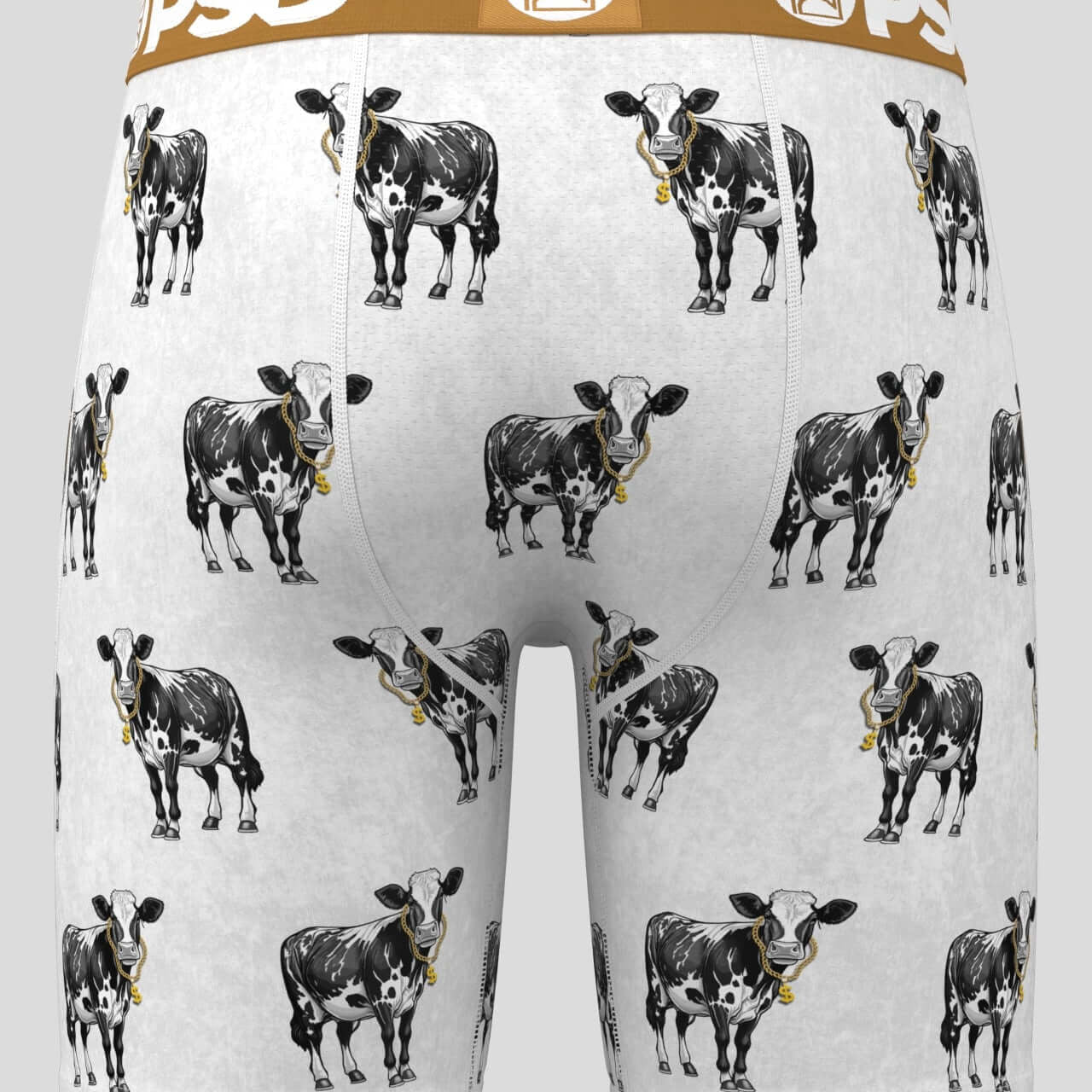 PSD Underwear 7" Boxer Briefs - Breathable MicroMesh Pouch, Cash Cow