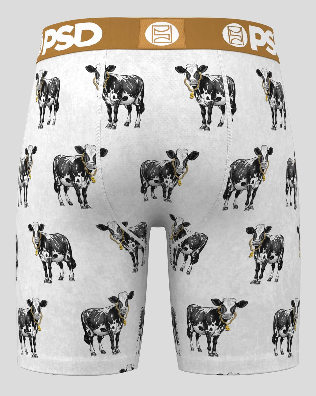 PSD Underwear 7" Boxer Briefs - Breathable MicroMesh Pouch, Cash Cow