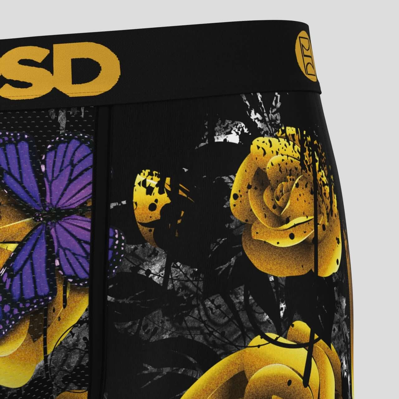 PSD 7" Boxer Briefs - Breathable MicroMesh Pouch, Golden Flight