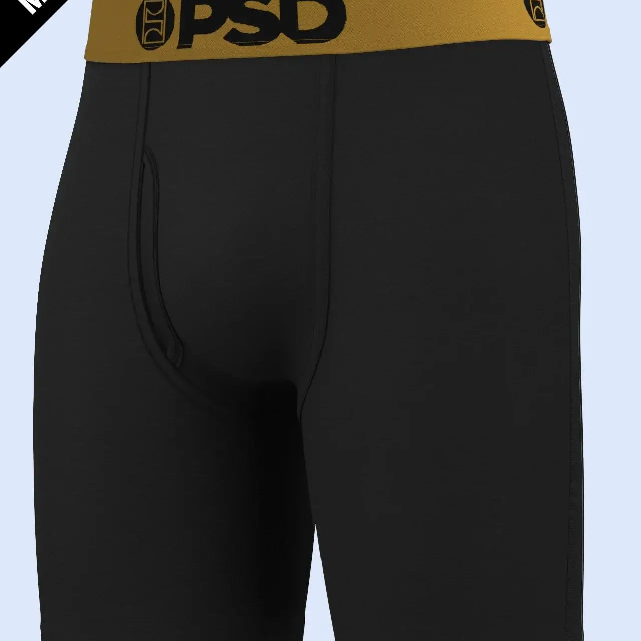 PSD Luxe Modal 7" Boxer Briefs – Black Gold, Breathable Stretch Comfort