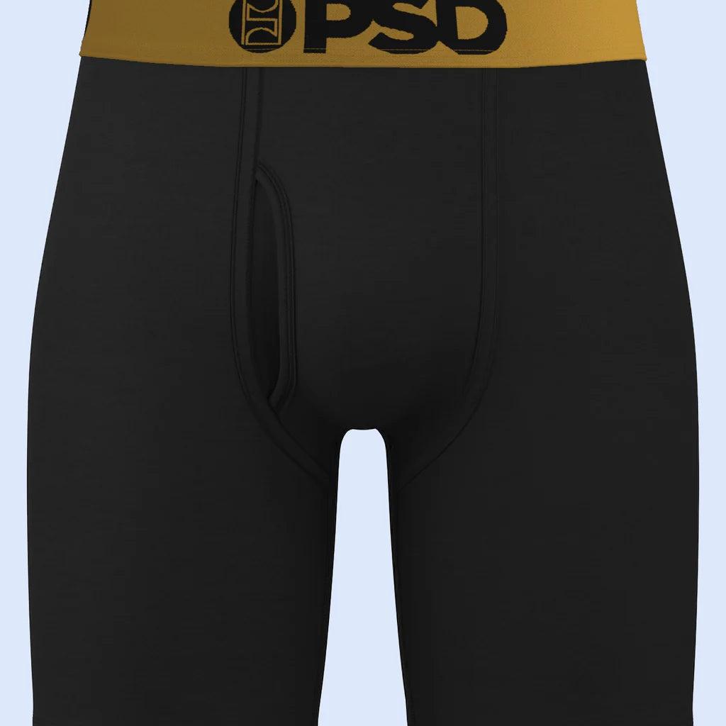 PSD Luxe Modal 7" Boxer Briefs – Black Gold, Breathable Stretch Comfort