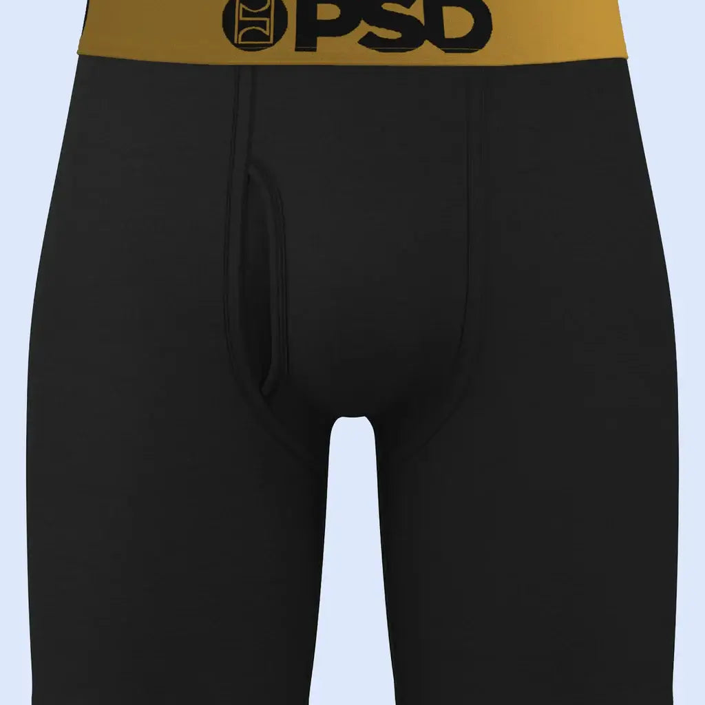 PSD Luxe Modal 7" Boxer Briefs – Black Gold, Breathable Stretch Comfort