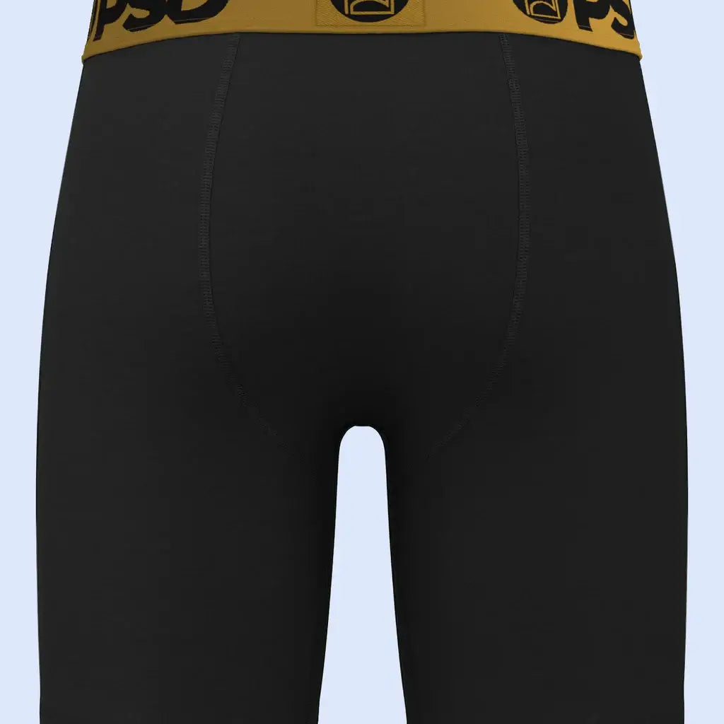 PSD Luxe Modal 7" Boxer Briefs – Black Gold, Breathable Stretch Comfort