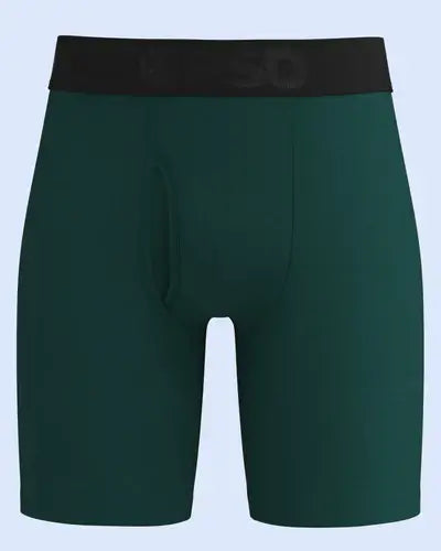 PSD Luxe Modal 7" Boxer Briefs – Solid Green, Ultra-Soft Breathable Fit