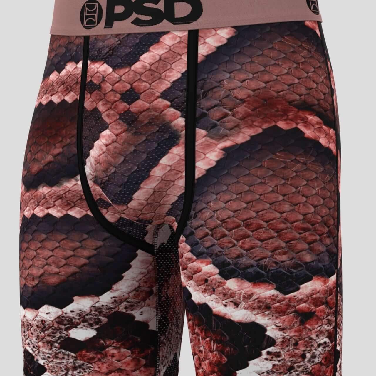 PSD Underwear 7" Boxer Briefs 3 Pack – Metallic Skins, MicroMesh Pouch