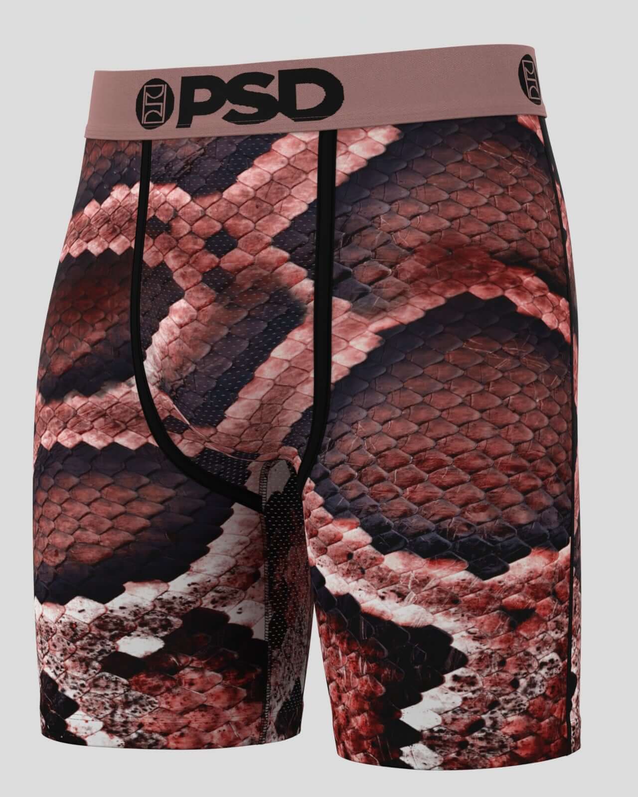 PSD Underwear 7" Boxer Briefs 3 Pack – Metallic Skins, MicroMesh Pouch