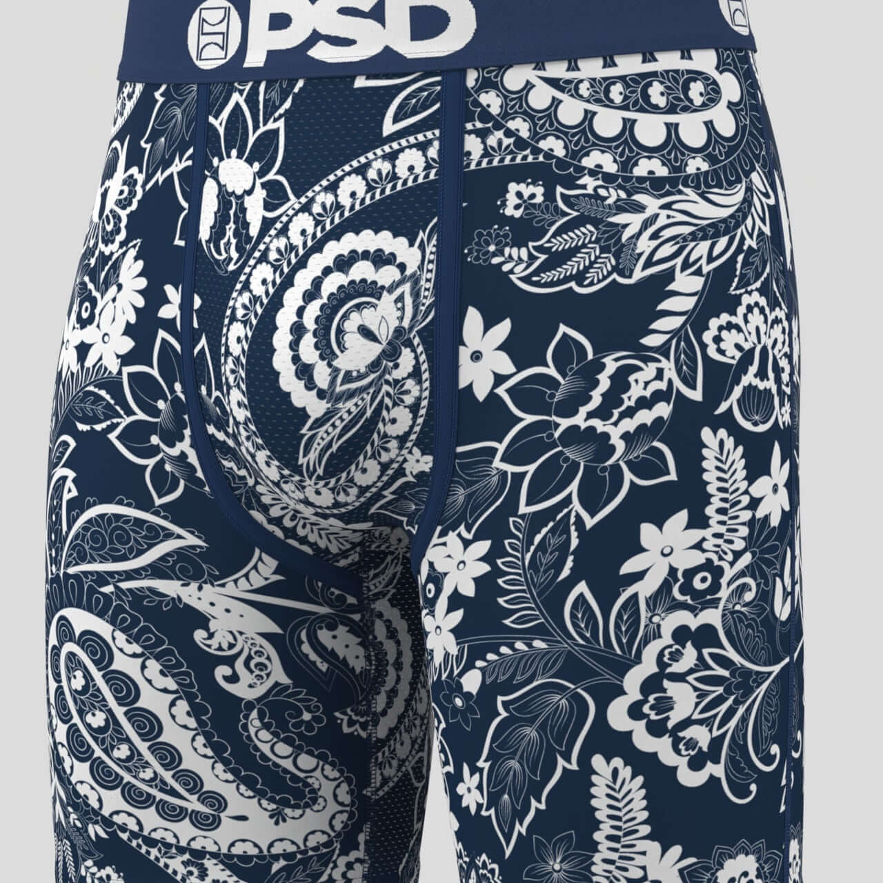 PSD Underwear 7" Boxer Briefs 3 Pack – Dark Bandana, MicroMesh Pouch