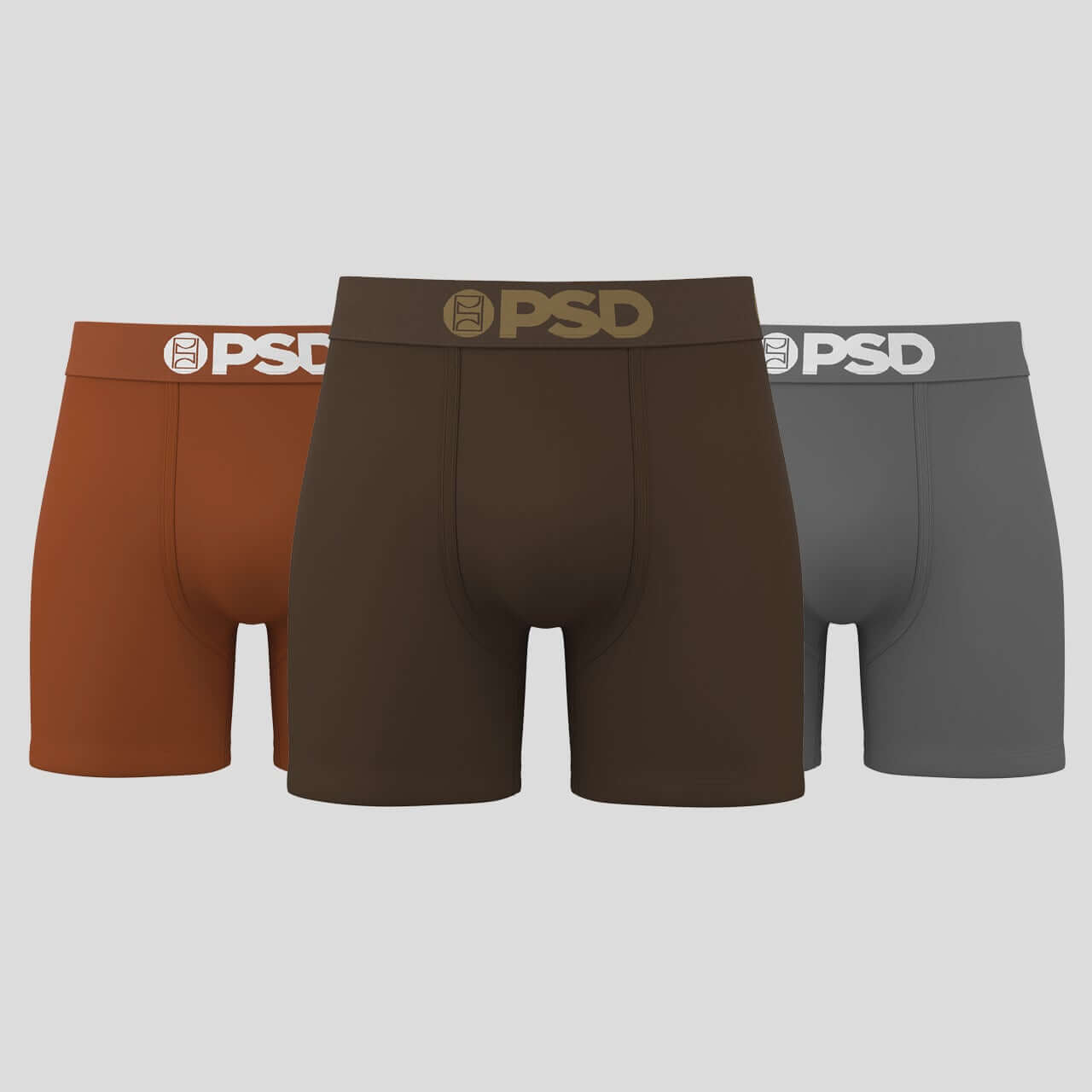 PSD 5" Boxer Briefs Solids 3 Pack – Western Cotton Stretch, Mid Length