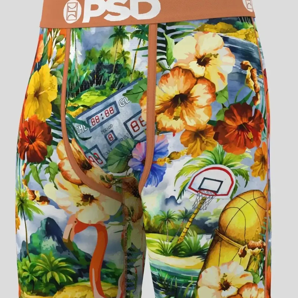 PSD Hawaiian Baller Men’s 7" Performance Boxer Briefs – MicroMesh Pouch - image 1