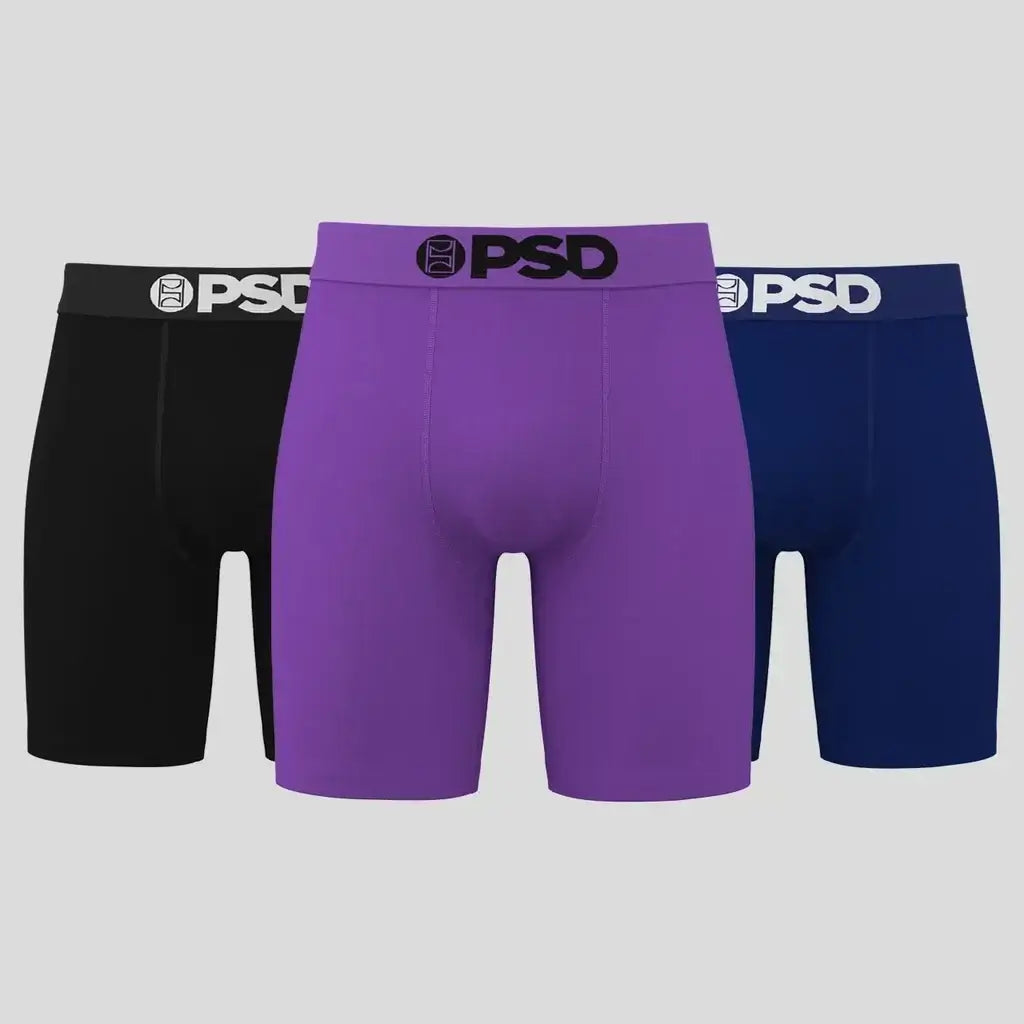 PSD Dark Royal Men’s Cotton 3 Pack Boxer Briefs – Moisture-Wicking Stretch - image 1