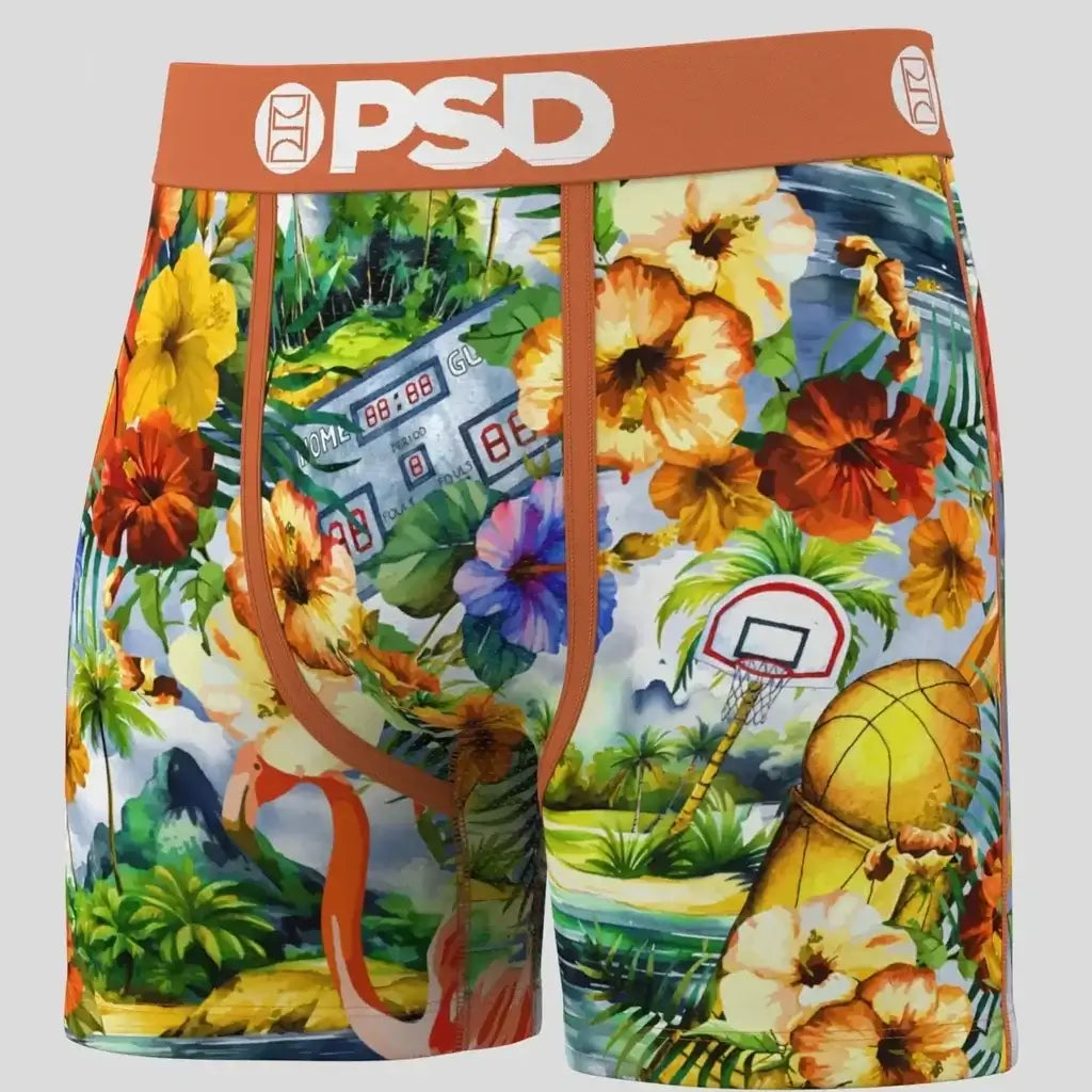 PSD Hawaiian Baller Men’s 5" Performance Boxer Briefs – Anti-Chafe Stretch - image 1