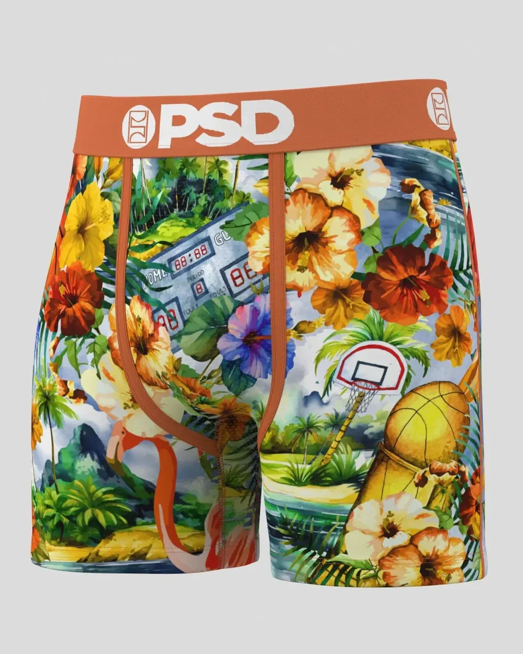 PSD Hawaiian Baller Men’s 5" Performance Boxer Briefs – Anti-Chafe Stretch - image 1