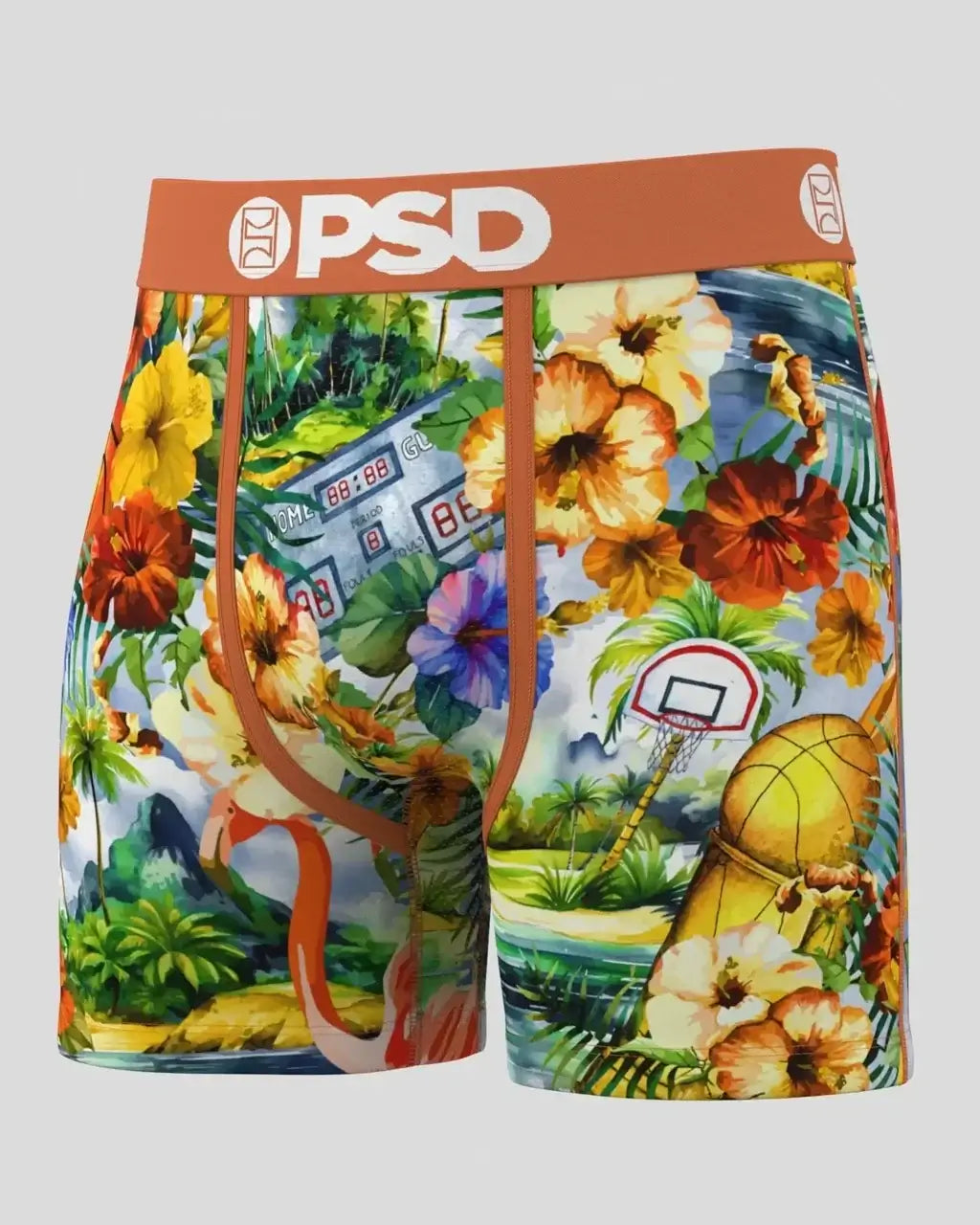 PSD Hawaiian Baller Men’s 5" Performance Boxer Briefs – Anti-Chafe Stretch - image 1