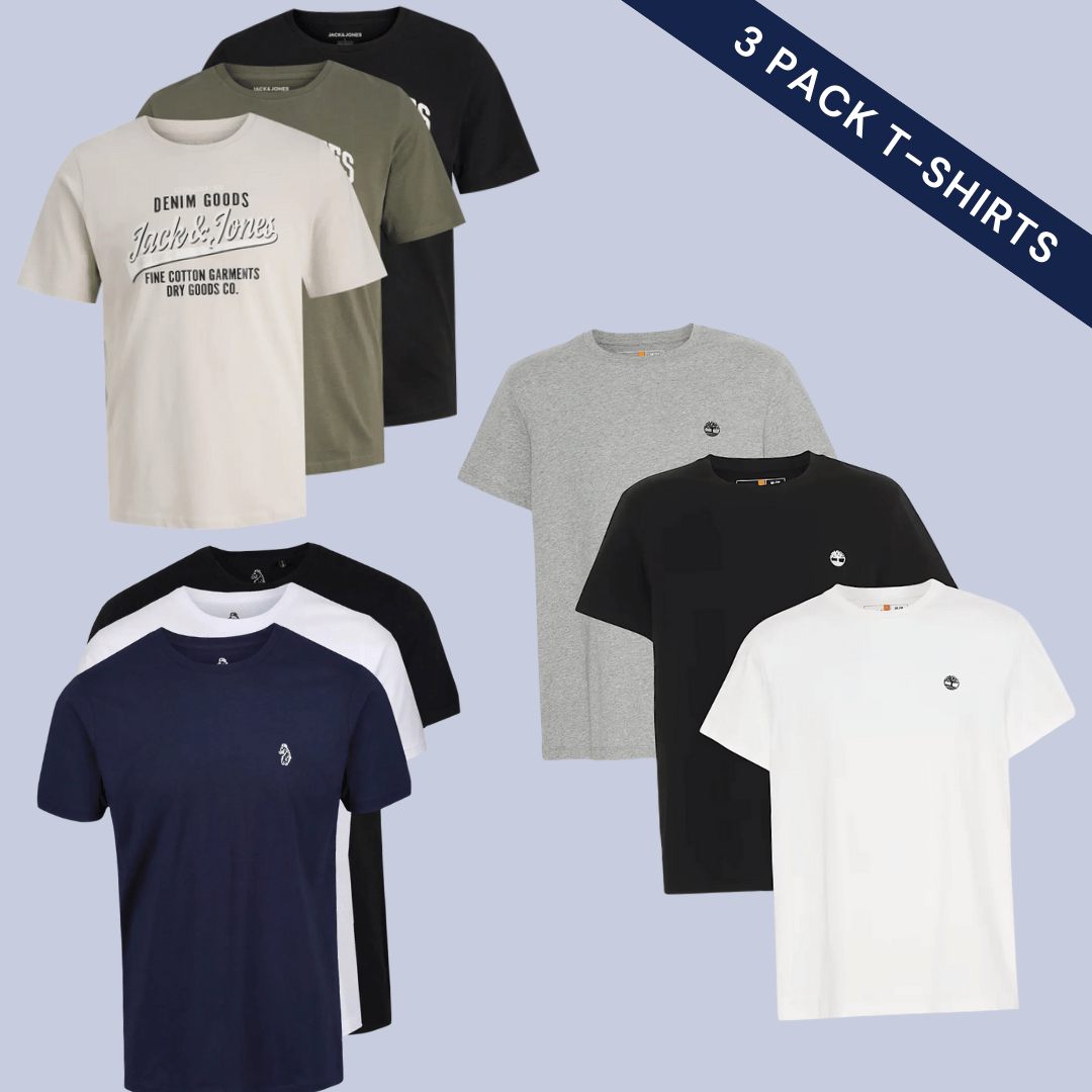 Multipack tees for everyday wear, comfort and great value