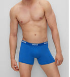 BOSS – 3 Pack Stretch Cotton Boxer Briefs with Logo Waistbands – Red/Black/Blue
