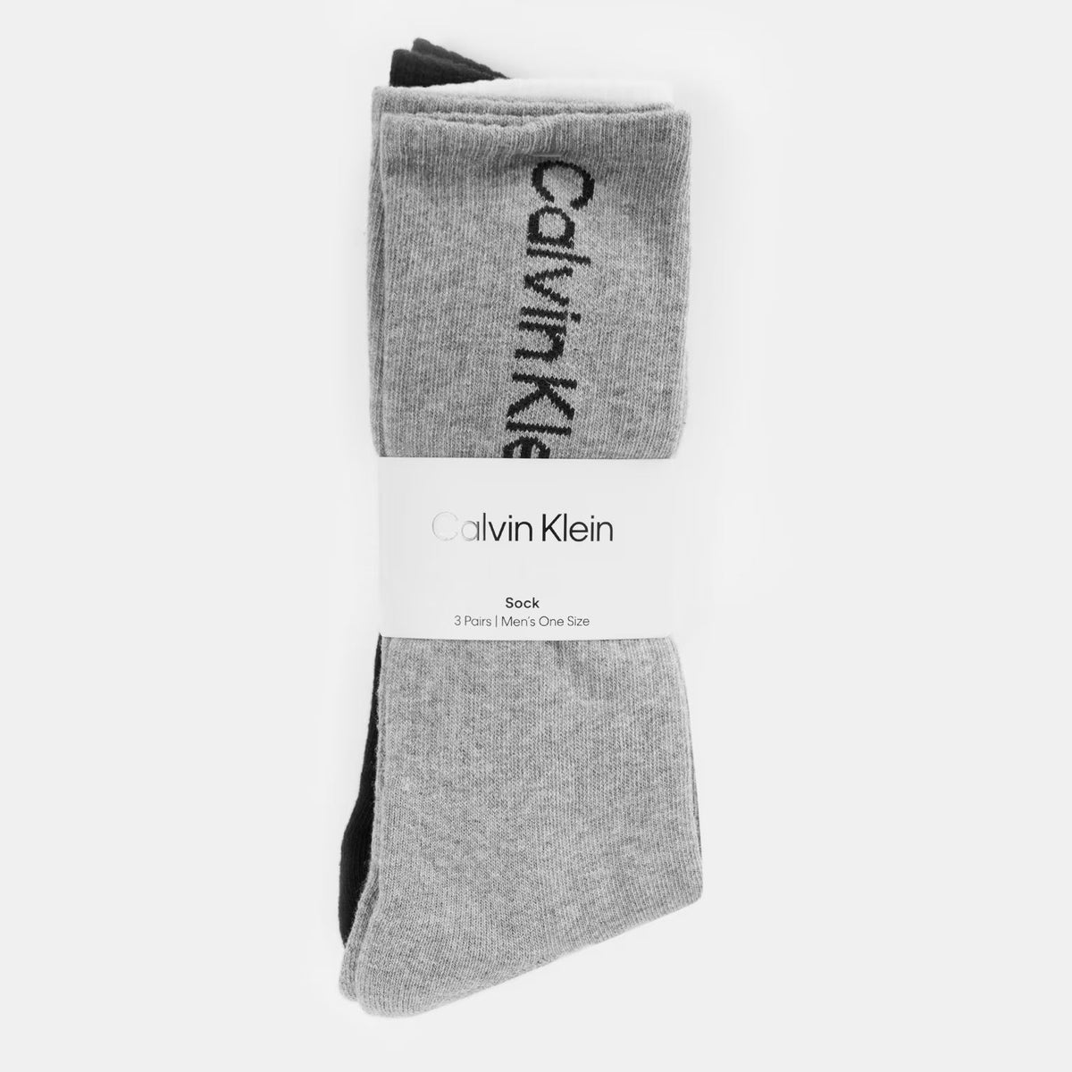 Calvin Klein Men's 3 Pack Logo Crew Socks - Multi - Pack