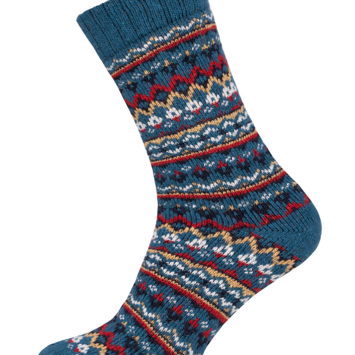 Hygge Nordic Design Wool Socks – Blue | Warm Norwegian Winter Socks