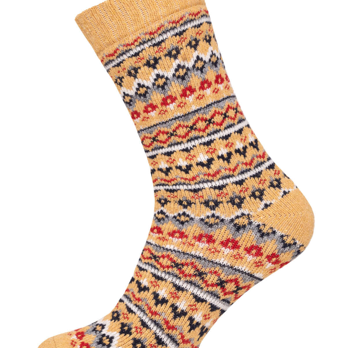 Hygge Nordic Design Wool Socks – Mustard | Warm Norwegian Winter Socks