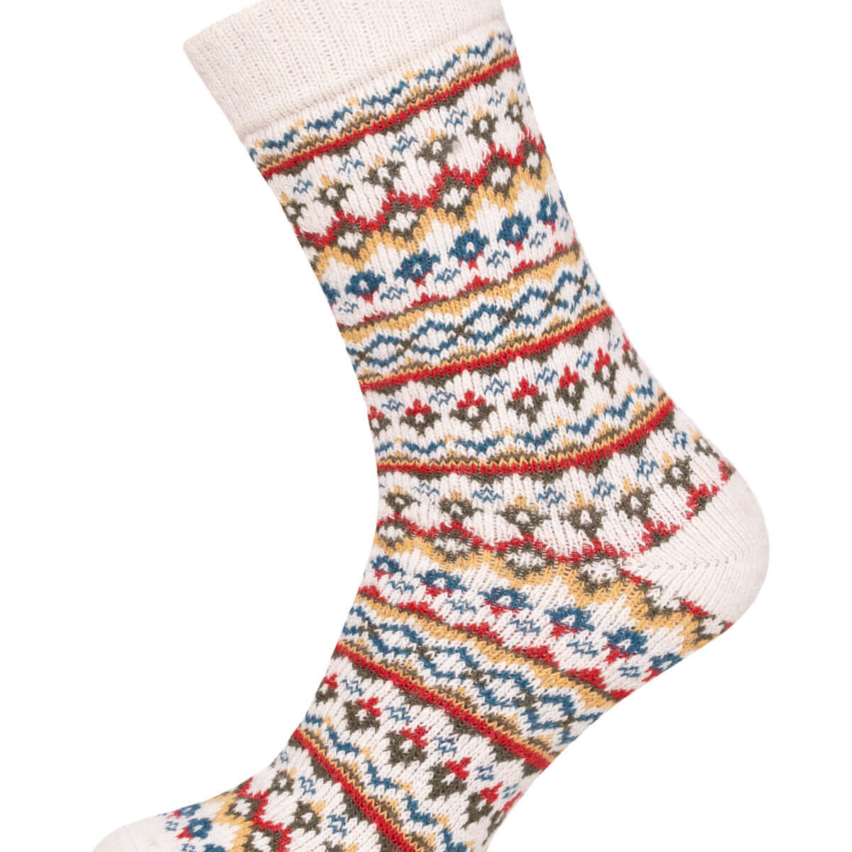 Hygge Nordic Design Wool Socks – White | Warm Norwegian Winter Socks