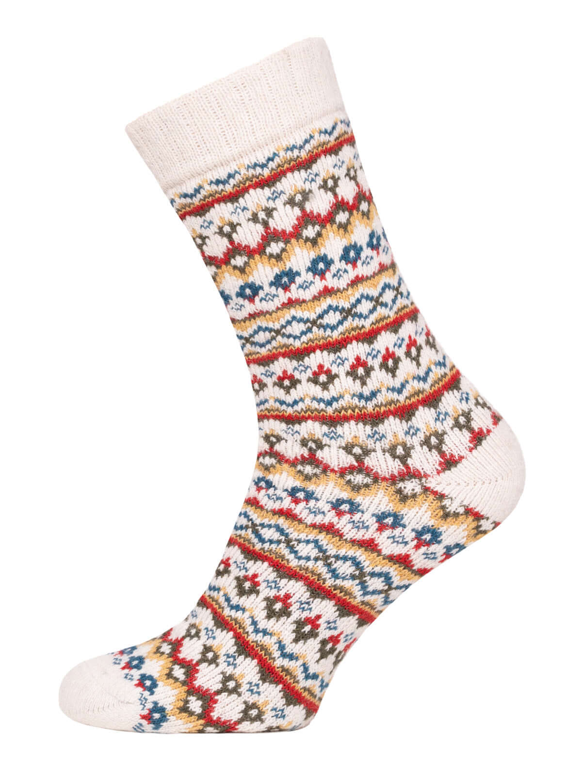 Hygge Nordic Design Wool Socks – White | Warm Norwegian Winter Socks