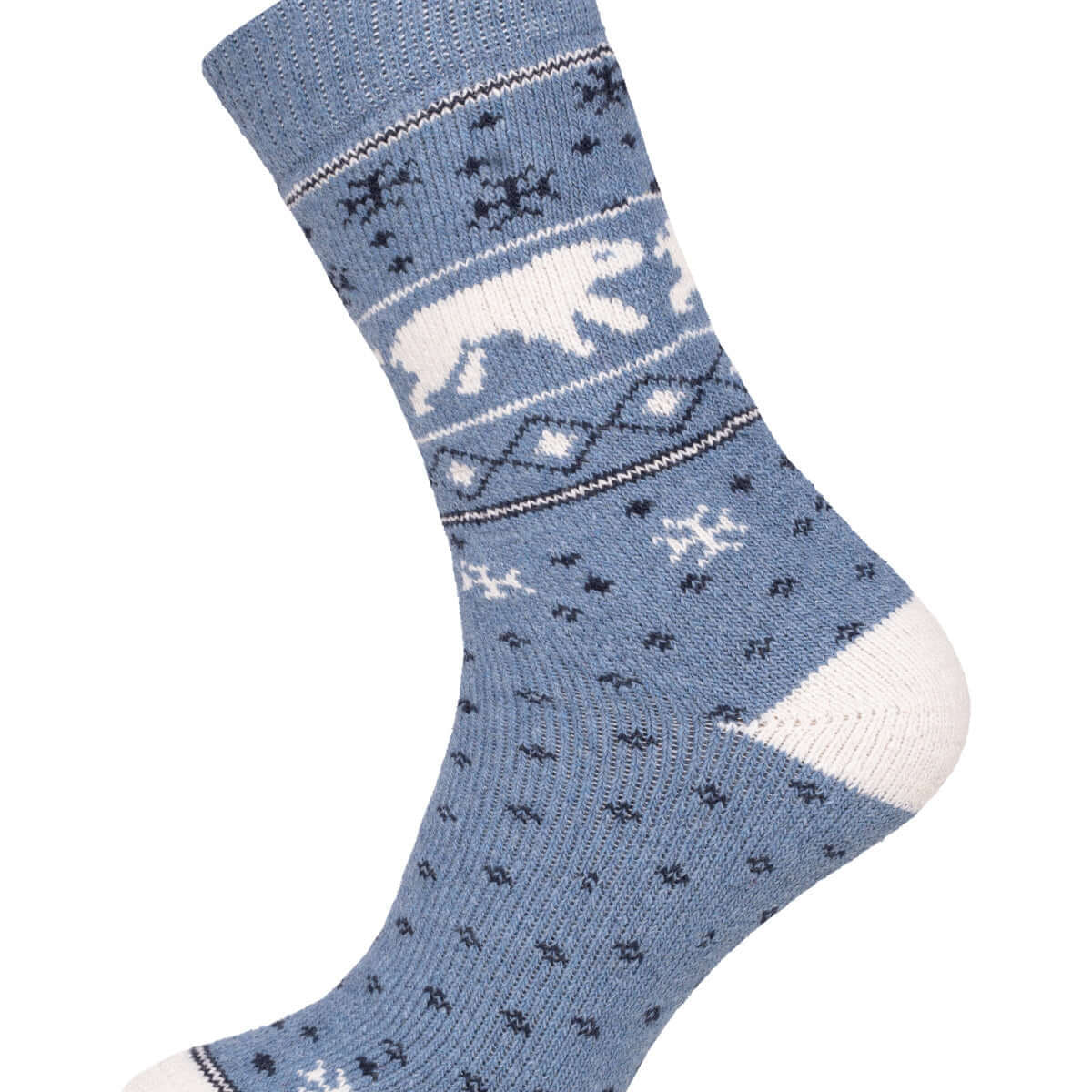 Polar Bear Wool Socks | Norwegian Style Nordic Design Winter Socks, Pack of 1