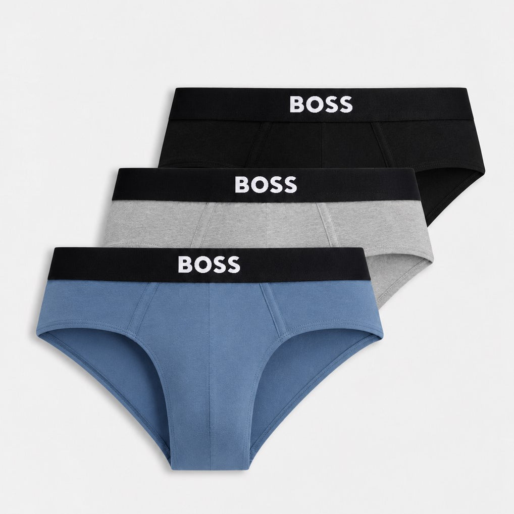 BOSS ONE 3 Pack Stretch Cotton Briefs