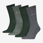 Calvin Klein 4 Pack Crew Socks Gift Box | Green & Grey Men’s Socks UK 6.5–11