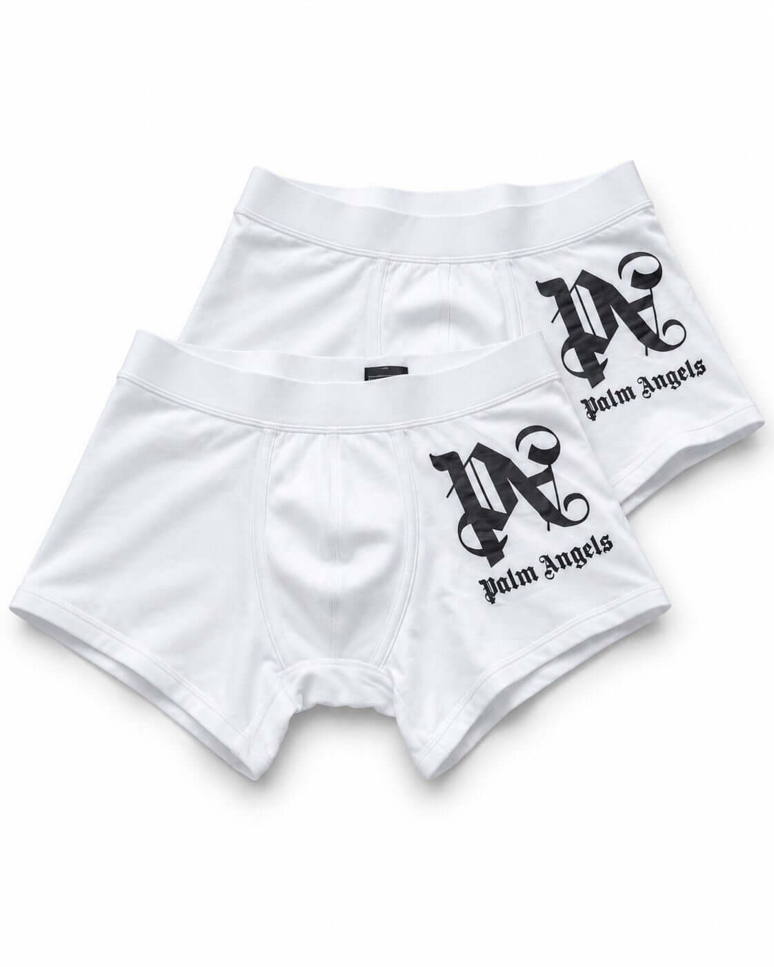 Palm Angels Logo Cotton Stretch Trunks 2 Pack