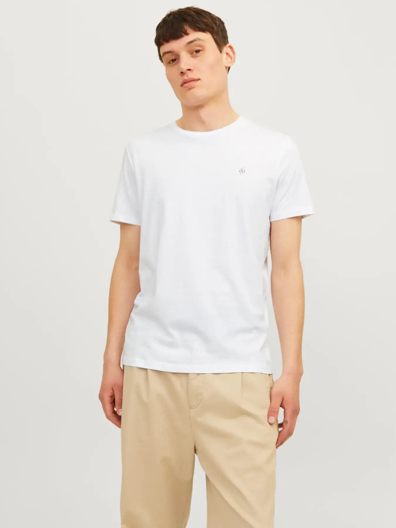 Jack & Jones Men’s 5-Pack Crew Neck T-Shirts – 100% Cotton Multipack