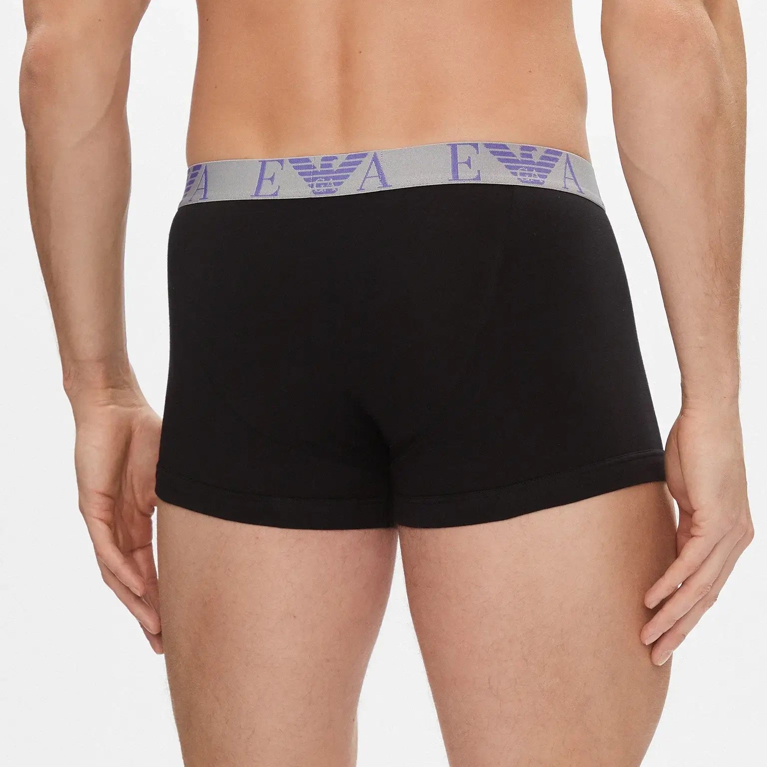 Emporio Armani 3 Pack Trunks Bold Monogram logo waistband - Black Multi