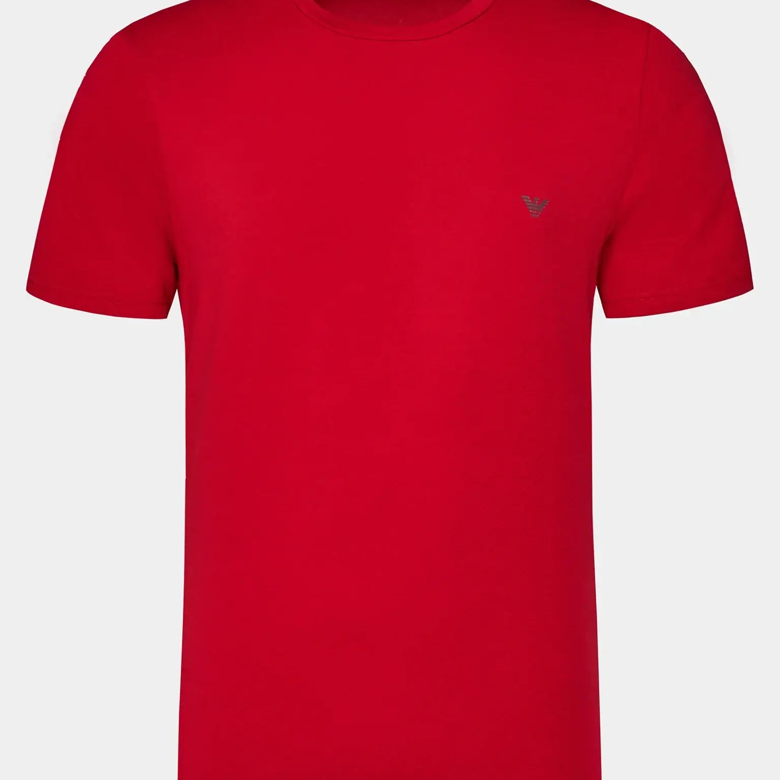 Emporio Armani 2 Pack Lounge Stretch-Cotton Crew T-Shirts - Red/Marine