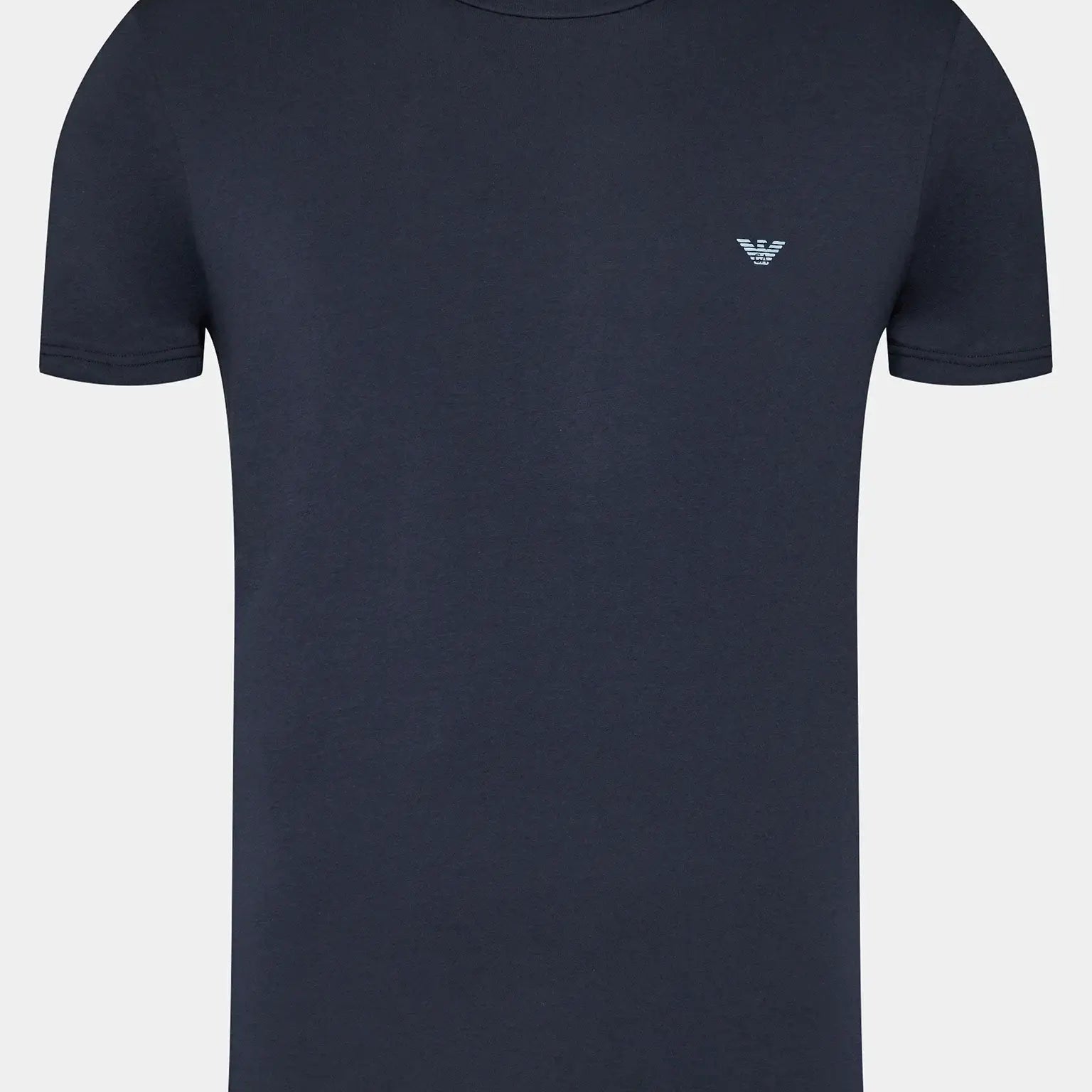 Emporio Armani 2 Pack Lounge Crew 100% Cotton T-Shirts - Navy Blue