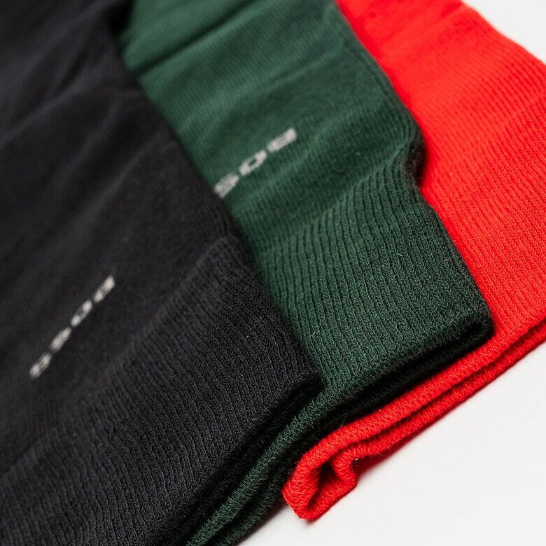Boss 3-Pack Socks Gift Set, Black/Red/Green - UK ( 6-11 )