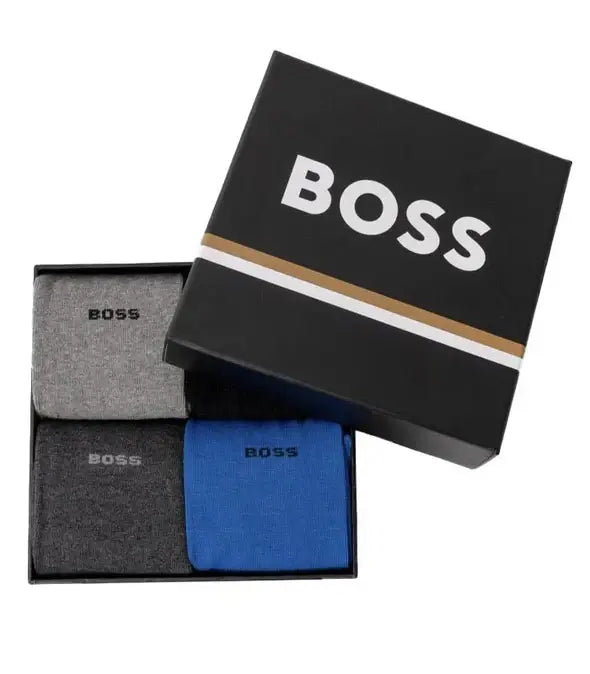 BOSS Mens 4 Pack RS Gift Set Socks - Blue Multi UK ( 6-11 )